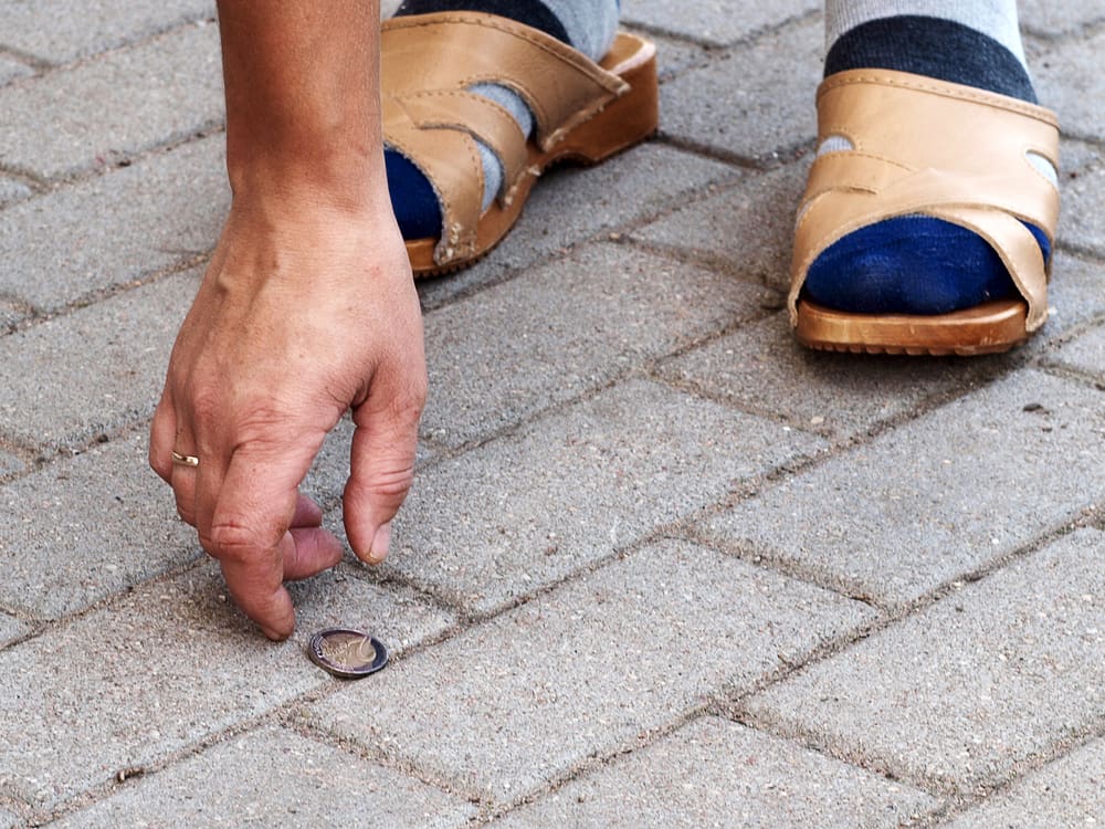 Picking Coin Off the Ground