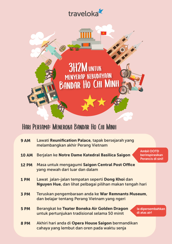 3h2m Untuk Percutian Budaya Di Bandar Ho Chi Minh